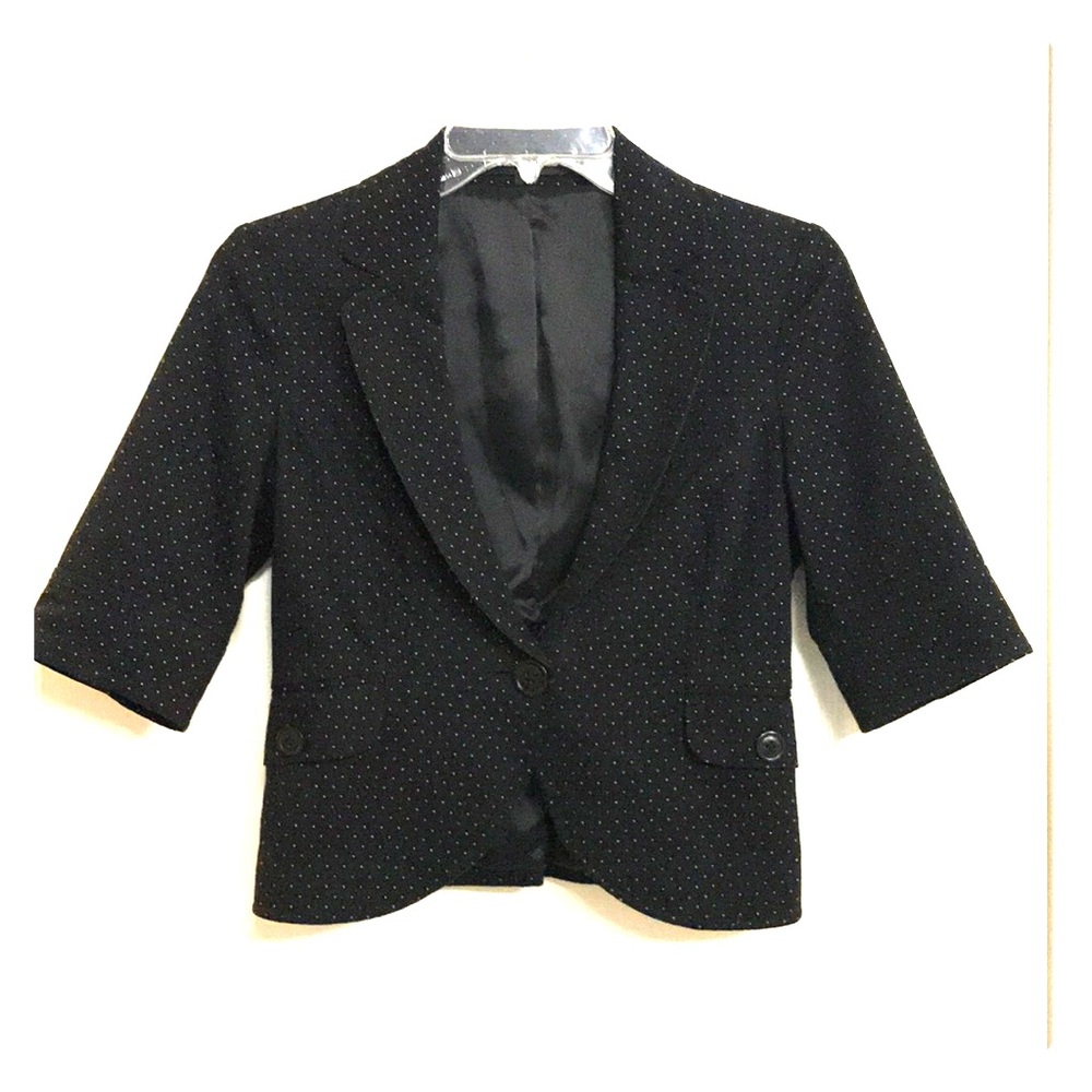 Cropped short sleeve blazer
